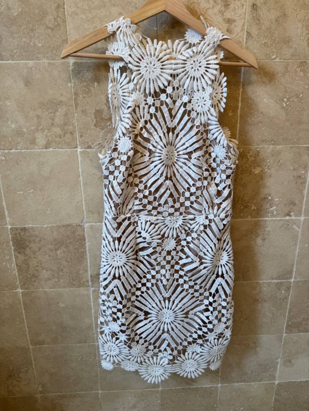 NWT Saylor x Free People Presley Mini Dress White Lace Medium - Picture 6 of 6